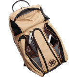 Vertical Canvas/Leather Laptop Backpack