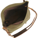 Casual Style Cotton Canvas Cross Body Shoulder Bag