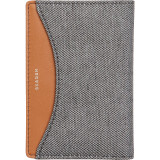 Recycled Twill and Leather Front Pocket Wallet
