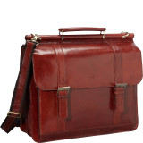 Luxurious Italian Leather Laptop Briefcase
