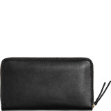 Compact Leather Zip RFID Wallet