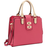 Edrie Triple Compartment Satchel Bag