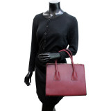 Winged Satchel with Double Zipper Pockets