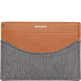Recycled Twill and Leather Card Case