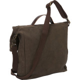 Leather and Canvas Messenger Bag