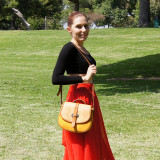Three Tone Saddle Crossbody Handbag