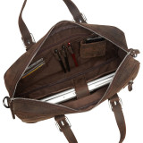 16.5" Fine Leather Casual Laptop Bag