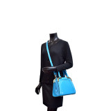 Patent Faux Leather Corner Satchel