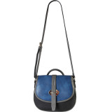 Three Tone Saddle Crossbody Handbag