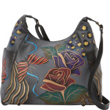 Hand Painted Large Multi Pocket Shoulder Bag