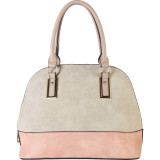 Two-tone Shell Tote with Removable Straps
