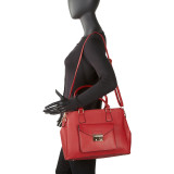 Saffiano Faux Leather Satchel