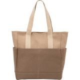 Color Block Canvas Tote