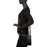 Shiny Quilted Small Satchel Bag