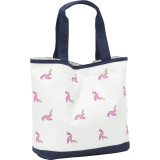 Canvas Flamingo Tall Tote