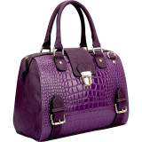 Structured Satchel with Zip Top Closure