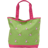 Canvas Flamingo Tall Tote