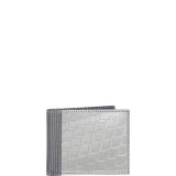 3D Box Texture Bill Fold Stainless Steel Wallet - RFID