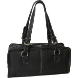 Classy Belt Stitched Leather Satchel