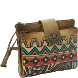 RFID Blocking Double Zip Crossbody Organizer