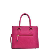 Structured Faux Leather Satchel