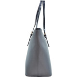 Patent Faux Leather Trim Tote