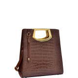 Tall Structured Croc Tote