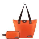 2 Piece Foldable Tote and Toiletry Bag Set