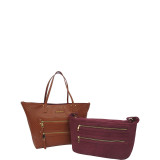 Leather Perforated Bag in a Bag