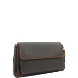 8.5" Large Leather Clutch Bag