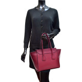 Faux Leather Winged Satchel