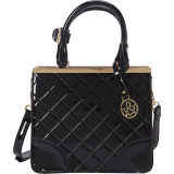 Shiny Quilted Small Satchel Bag