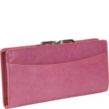 Distressed Leather Clutch Wallet