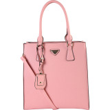Saffiano Multi-colored Faux Leather Structured Shopper Tote Handbag