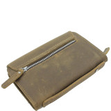 8.5" Large Leather Clutch Bag
