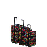 Owl 3-Piece Expandable Upright Luggage Set