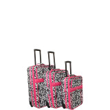 Damask 3-Piece Expandable Upright Luggage Set