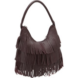 Leather Fringe Hobo