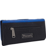 Laser Cut Skull Blue Wallet