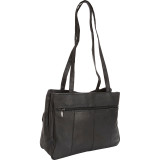 Leather Tote with Zip Around Pocket