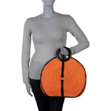 Milan Straw Top Handle Bracelet Round Bag