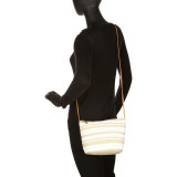 Paper Straw Metallic Stripe Crossbody