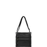 Veg Tan Leather Triple Zip Crossbody
