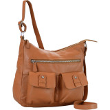 Leather 2 Front Pockets Hobo