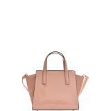 Patent Leather Winged Tote Satchel