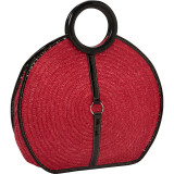 Milan Straw Top Handle Bracelet Round Bag