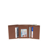 Men's RFID Trifold Wallet Secure ID Genuine Leather