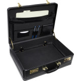 Large Expandable Faux Leather Attaché Case