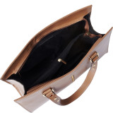 Italian Made Leather Handbag Tote with Brass Studs