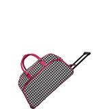 Houndstooth 21" Rolling Duffel Bag